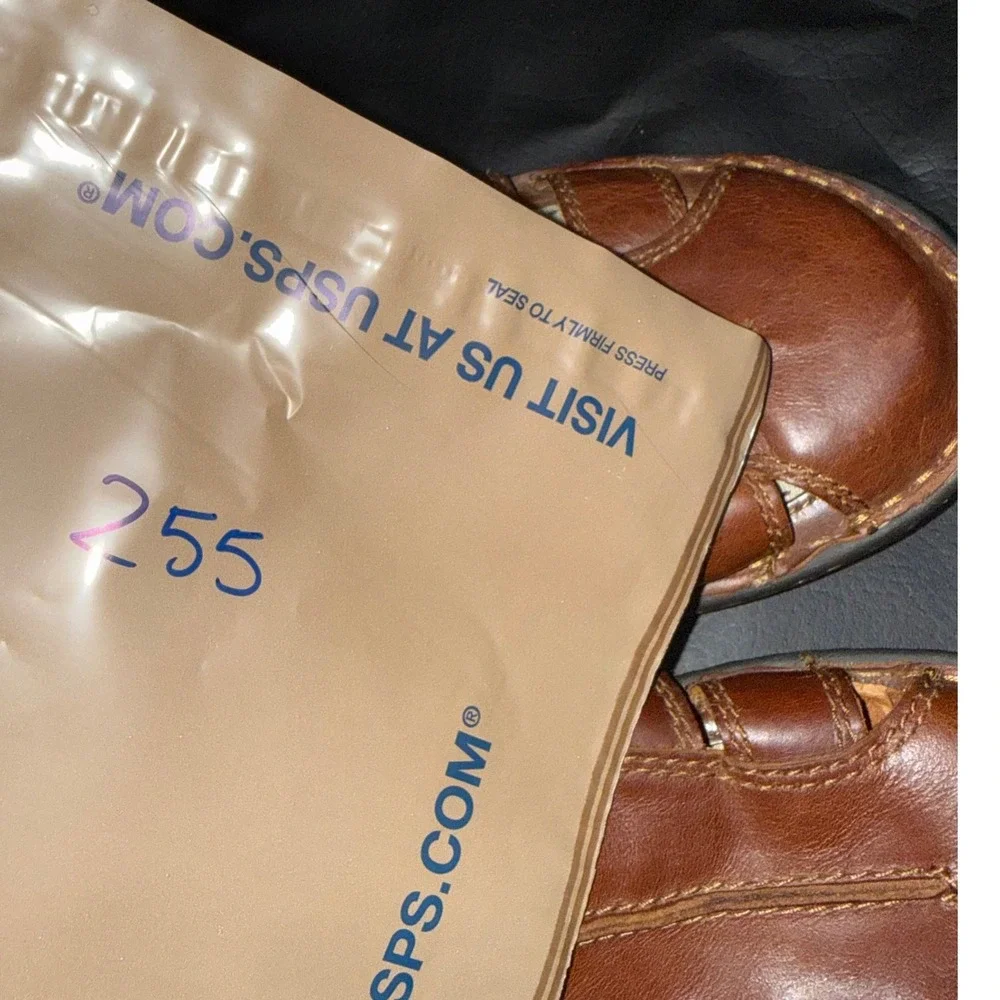 Born Mens Brown Leather Fisherman Sandals Closed Toe Comfort Shoes 10M